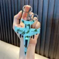 Light blue camouflage fighter jet keychain model for backpack bag charm decoration - F-18 Fighter (NAVY F-18) / Green Camouflage