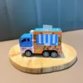 Kreatives Pizza-Foodtruck-Spielzeugauto-Modell mit Rückziehfunktion für den Rucksack - Pizza