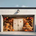 Thanksgiving Herbst Garagentor-Banner mit Kürbissen und Herbstlaub-Design für Party - 150x100cm / Ck-008