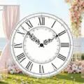 Runder Vintage-Hintergrund mit römischen Ziffern für Hochzeiten und Silvester-Partydekoration - Retro Uhr mit römischen Ziffern (Y-003) / Durchmesser 150cm