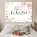 Floral Baby in Bloom backdrop for baby showers and nursery decor - SBJ-004 / 95x75cm