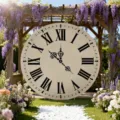 Großer runder Uhr-Hintergrundstoff für Vintage-Hochzeit und Party-Event-Dekoration - Uhrenstil 1 (Y-0422) / Durchmesser 150cm