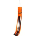 Hanging Halloween jack-o'-lantern windsock in orange and black for outdoor party decor - Pumpkin Monster Pattern (FT-003) / 10x100cm