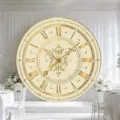 Elegante sfondo circolare con orologio dorato per decorazioni di lusso per matrimoni e Capodanno - Orologio Dorato (Y-007)