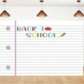 Back to School Party Hintergrund mit liniertem Notizpapier-Design für die Abschlussfeier - Back to School Hintergrund (SBJ-008) / 95x75cm
