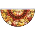 Thanksgiving pumpkin sunflower harvest theme semi-circular bunting flag for yard decoration - Flat Style - Happy Harvest Pattern (SXQ-007) / 37.5x75cm