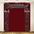 2026 graduation photography backdrop banner red party decoration photo background - SBJ-001 / 95x75cm