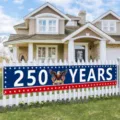 USA 250th anniversary independence day banner for yard fence decoration - 250th Anniversary Eagle Style (SHF-003) / 30x120cm Unit