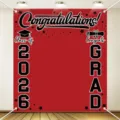 Graduation photography backdrop 2026 banner red black party photo background decoration - SBJ-002 / 95x75cm