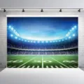 Professioneller Fotohintergrund American Football Stadion für große Sport-Mottopartys - Amerikanisches Fußballfeld (SBJ-008)