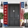 Patriotic US Independence Day porch banner set with Let Freedom Ring text and bald eagle - Let Freedom Ring Style (SDL-006)
