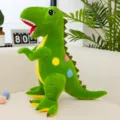 Grande dinosauro di peluche verde Tyrannosaurus Rex con macchie colorate decorative - 60 cm / Verde