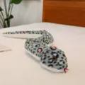 Peluche de serpiente suave con estampado de leopardo para regalo creativo - Gris / 110cm