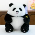 Simpatico peluche panda di simulazione con ape, morbido cuscino regalo per ragazze. - Peluche panda realistico sorridente / 25cm