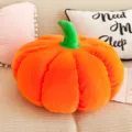 Soft pumpkin plush pillow in vibrant orange, perfect for cozy Halloween home decor. - Pumpkin Pillow / 30cm