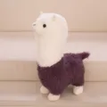 Niedliche violett-weiße Alpaka-Plüschtierpuppe ideal für die Heimdekoration und Geschenke - Lila / 80 cm
