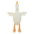 Simpatico cuscino di peluche a forma di grande oca bianca, morbido cuscino lungo per dormire - 90cm (0.33KG) / Oca Bianca (Pelliccia Sintetica di Coniglio 10mm)