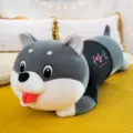 Süßer Husky Plüschtier Kuscheltier weicher Hunde Puppen Kissen für Bett schlafen Kinder - 70 cm / Grauer Shiba Inu (Jeden Tag Glücklich)