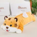 Süßes und weiches langes Tiger-Plüschkissen Stofftier zum Schlafen und Beinstützen - 70 cm / Engel-Tiger