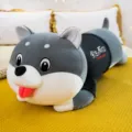 Süßes graues Husky Plüschtier Kissen, weiche Schlafpuppe als Kuschelbegleiter im Bett. - 70 cm / Grauer Shiba Inu (Rest des Lebens Mit Dir)