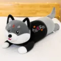 Cute long Husky dog plush body pillow toy with decorative Forever Love You embroidery - 70 cm / Always Love You