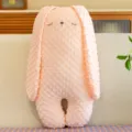Soft pink bean velvet bubble rabbit plush pillow toy for kids and girls, cute gift. - 110cm / Pink