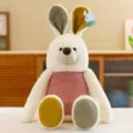 Adorable white rabbit plush toy wearing a pink knitted sweater, perfect as a home gift - 60CM / White Rabbit