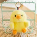 Simpatico portachiavi in peluche pulcino giallo, ciondolo borsa animale morbido regalo. - 13cm / pulcino