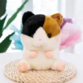 Cute calico hamster plush toy soft stuffed animal doll lovely kids gift home decor plushie - Spherical Series (Rat) / 18cm