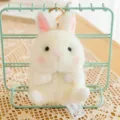 Simpatico coniglietto peluche portachiavi ciondolo, materiale morbido, accessorio borsa ideale. - 13cm / Coniglio Bianco