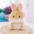 Cute plush hamster toy soft stuffed animal fluffy brown doll variant gift decoration - Spherical Series (Yellow Rabbit)