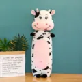 Large soft cylindrical cow plush pillow toy for sleeping, cute black and white cow doll - 70cm / Cow Doll