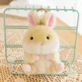 Carino portachiavi animale in peluche giallo variante, morbido ciondolo borsa criceto. - 13cm / Coniglio Giallo