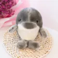 Cute grey dolphin plush toy soft stuffed marine animal doll lovely gift for kids room decor - Spherical Series (Grey Seal)