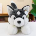 Ultra-cute lying husky plush toy dog with soft fur and realistic details for kids - Lying Realistic Husky / 30cm