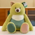 Soft green forest series plush bear toy with knitted vest detail for kids gift - 60CM / Green Fox