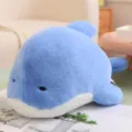 Cute soft blue penguin plush toy perfect for office nap pillow and stress relief - Dolphin