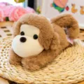 Simpatico braccialetto a scatto in peluche a forma di scimmia marrone, polsino morbido regalo - Monkey