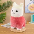 Cute cartoon alpaca plush toy in soft pink and white colors, perfect as a cozy cuddle doll - Pink / 8 inch (20cm)