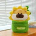 Cute sunflower lion plush toy in pot, soft stuffed animal doll for kids birthday gift decor. - Sunflower Lion Pattern / 25cm (0.16kg)