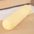 Soft yellow minky dot cylindrical body pillow for sleeping and leg support - 100CM (Removable and Washable) / Milk Yellow