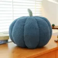 Coussin citrouille en peluche bouclée bleue douce pour décoration Halloween créative et jouet - Citrouille Bleue / 18cm