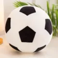 Soft black and white soccer ball plush pillow cushion for sports fans gift decoration - Black & White Soccer / 20cm