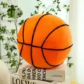 Soft orange basketball plush pillow spherical stuffed toy for home decor and sports fans - Basketball / 28cm