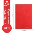 Agenda giornaliera 2024 rossa A5 con 176 pagine in carta Daolin 80g, 208x145mm. - Stile Inglese da Sogno / A5 / Rosso