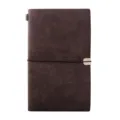 Vintage braunes Kunstleder A6 Notizbuch mit kreativem Gummiband und feinem Metallanhänger - A6 Größe / Kaffeebraun