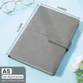Professioneel grijs A5 zakelijk notitieboek met 80g Daolin-papier en 200 pagina's - Grijs / A5