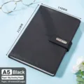 Premium A5 zwart zakelijk notitieboek met 80g Dowling-papier en 100 vellen capaciteit - Zwart / A5