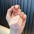 Portachiavi scatola a sorpresa maialino rosa carino, gioco antistress - Rosa