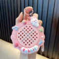 Cute pink rabbit magnetic bead drawing board keychain toy for schoolbag charm gift - Pink
